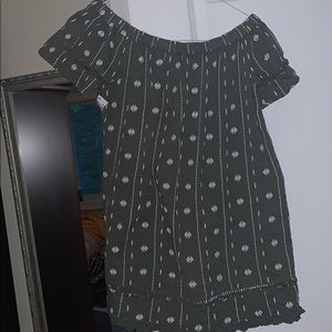 top shop floral off the shoulder dress